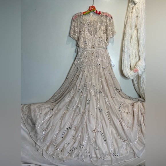 BHLDN Dresses Bhldn X Mac Duggal Evonna Embellished Beaded Maxi